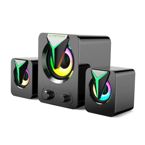 Esperanza EGS107 Speakers 2.1 USB LED 5 W Black (EGS107)