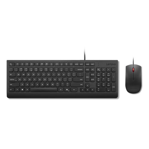 Lenovo Essential Wired Combo Black US Euro keyboard Mouse included Universal USB (4X31R64439)