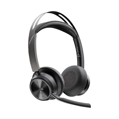 POLY Voyager Focus 2 Microsoft Teams Certified USB-C-C Headset +USB-C/A Adapter +Charging Stand (9T9J6AA#AC3)