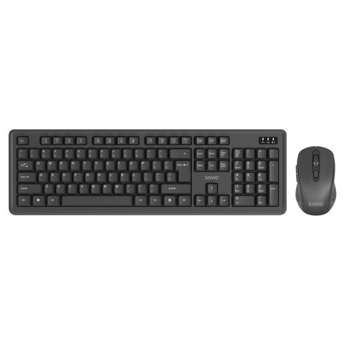 Savio KB-03 keyboard Mouse included Home/Office USB QWERTY US English Black (SAVKB-03)