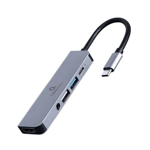 Gembird A-CM-COMBO5-02 USB Type-C 5-in-1 multi-port adapter (Hub + HDMI + PD + stereo audio) (A-CM-COMBO5-02)