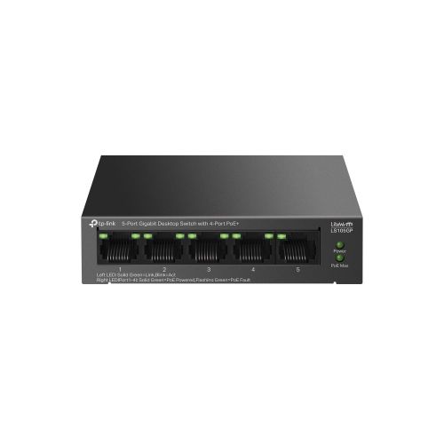 TP-Link LiteWave 5-Port Gigabit Desktop Switch with 4-Port PoE+ (LS105GP)