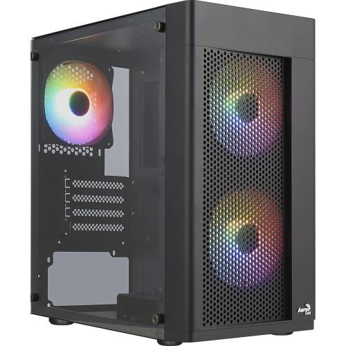 Aerocool HEXFORMBKV2 Micro ATX PC Case 3 Fans FRGB Black (AEROPGS-HEXFORM-GBK2)