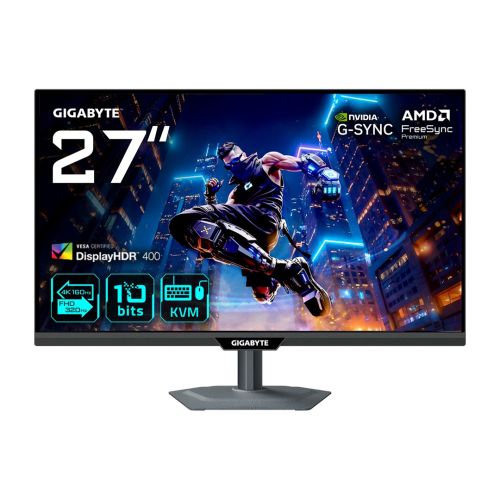 GIGABYTE M27UP 27” 4K UHD Gaming Monitor - Dual Mode (4K 160Hz or FHD 320Hz), 3840 x 2160, 1ms, 350 cd/m², FreeSync Premium Pro, DisplayHDR400, HDMI 2.1, Displayport 1.4 (M27UP)