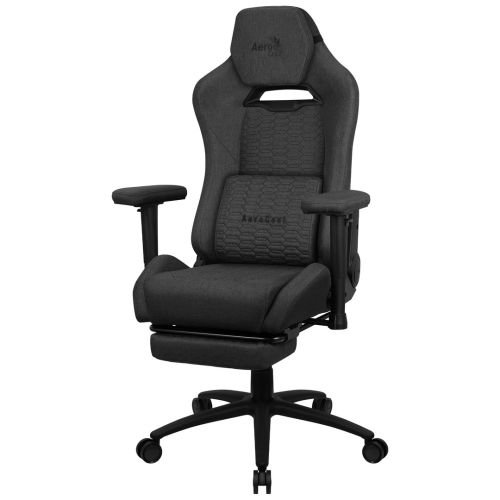 Aerocool ROYALASHBK Premium Ergonomic Gaming Chair Legrests Aeroweave Technology Black (AEROROYAL-ASH-BLACK)