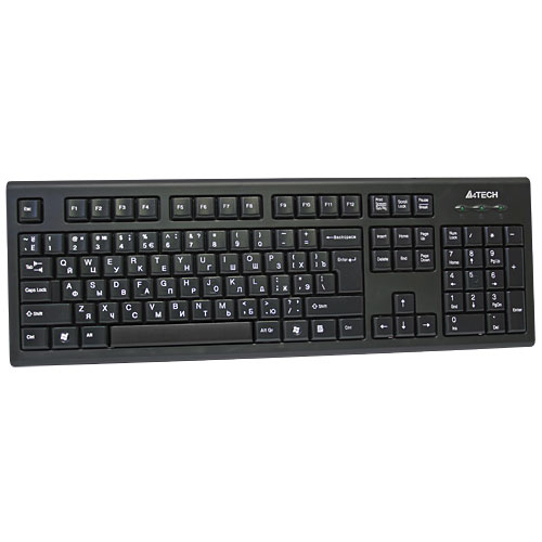A4Tech KR-85 keyboard USB QWERTY US English Black (A4TKLA19739)