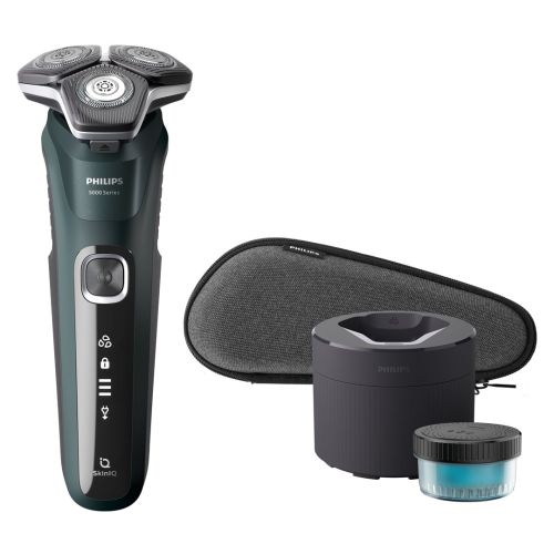 Philips SHAVER Series 5000 S5884/50 men's shaver Rotation shaver Trimmer Black, Green (S5884/50)