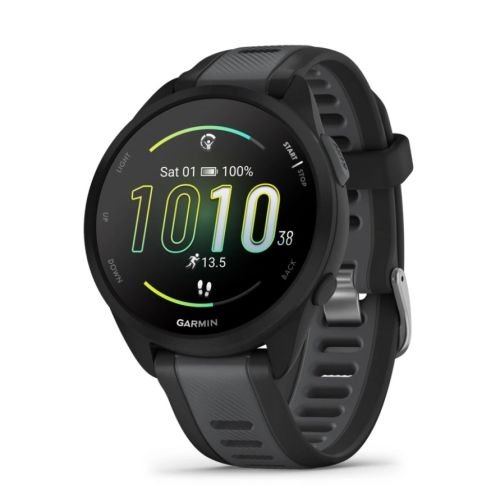 Garmin Forerunner 165 3.05 cm (1.2") AMOLED Digital 390 x 390 pixels Touchscreen Black GPS (satellite) (010-02863-20)