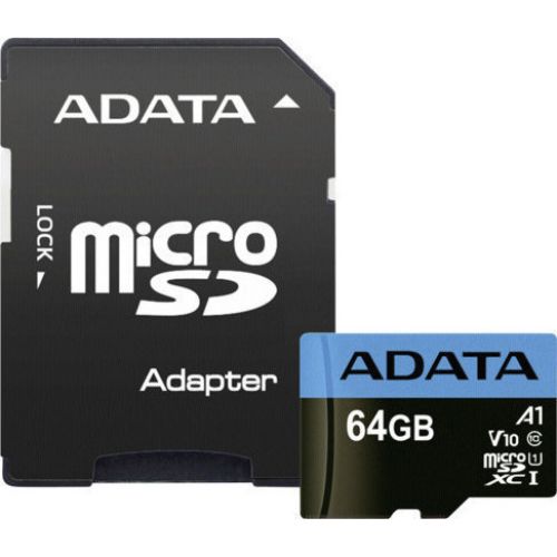 ADATA Premier 64 GB microSDXC UHS-I U1, Class 10 (AUSDX64GUICL10A1-RA1)
