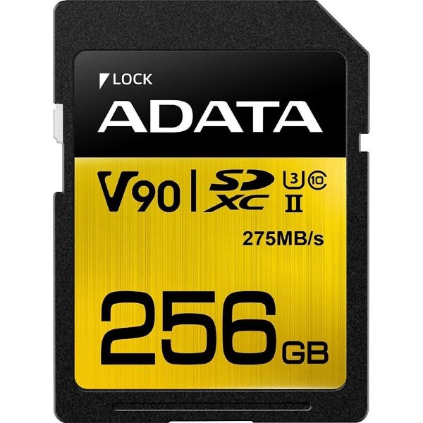 ADATA Premier One 256 GB SDXC UHS-II U3, V90 (ASDX256GUII3CL10-C) ADATA Premier One 256 GB SDXC UHS-II U3, V90 (ASDX256GUII3CL10-C)