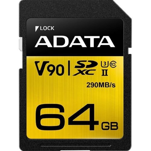 ADATA Premier One 64 GB SDXC UHS-II U3, V90  (ASDX64GUII3CL10-C)