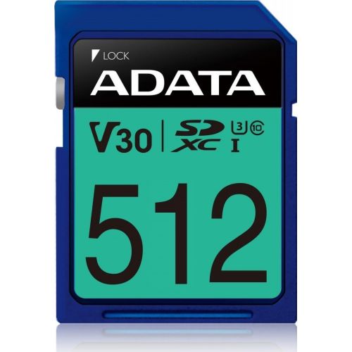 ADATA Premier Pro 512 GB SDXC UHS-I (U3), Class 10, V30  (ASDX512GUI3V30S-R)