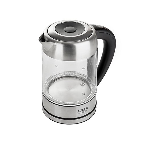 Adler AD 1247 NEW electric kettle 1.7 L Hazelnut,Stainless steel,Transparent 2200 W (AD 1247)