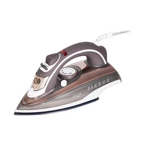 Adler AD 5030 iron Steam iron Ceramic soleplate Brown,Grey,White 3000 W (AD 5030)