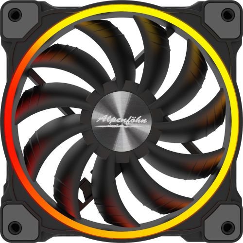 Alpenföhn Wing Boost 3 3er 140x140x25 black, pack of 3, incl. remote control, RF receiver, ARGB splitter, PWM splitter (84000000159)