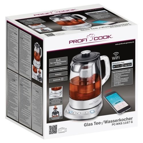 Proficook electric cordless glass kettle PC-WKS 1167 (PC-WKS 1167)