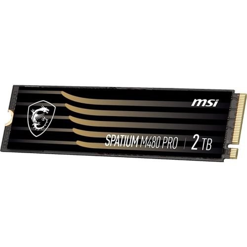MSI SPATIUM M480 PRO PCIE 4.0 NVME M.2 2TB internal solid state drive PCI Express 4.0 3D NAND (S78-440Q600-P83)