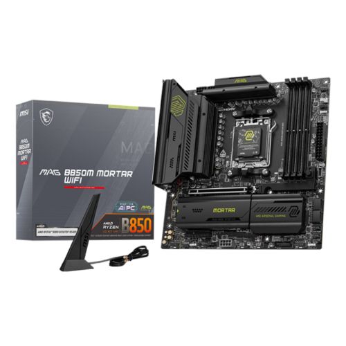 MSI MAG B850M MORTAR WIFI motherboard AMD B850 Socket AM5 micro ATX (MAG B850M MORTAR WIFI)