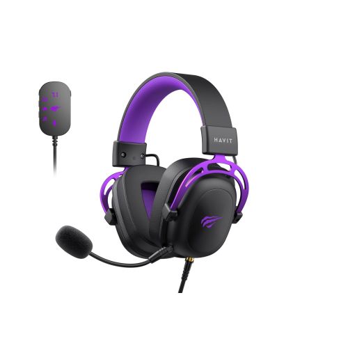 Havit H2002C+U - gaming headphones (black and purple) (H2002C+Ubp)