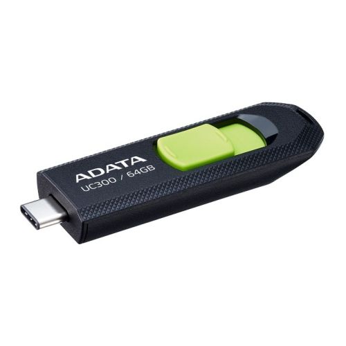 ADATA FLASHDRIVE UC300 64GB USB 3.2 BLACK&GREEN (ACHO-UC300-64G-RBK/GN)