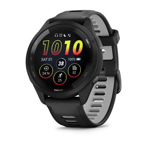 Garmin Forerunner 265 3.3 cm (1.3") AMOLED 46 mm Digital 416 x 416 pixels Touchscreen Black Wi-Fi GPS (satellite) (010-02810-10)