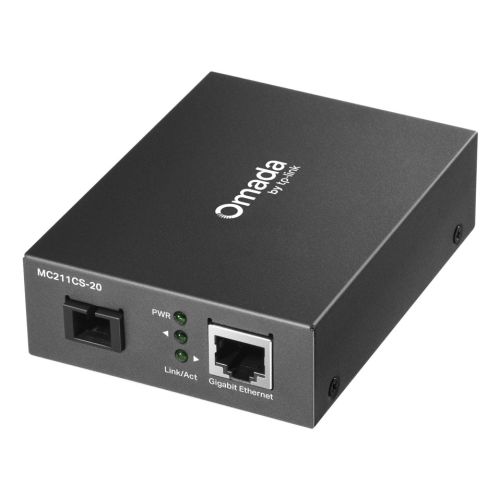 TP-Link Omada MC211CS-20 network media converter 1000 Mbit/s 1310 nm Single-mode Black (MC211CS-20)