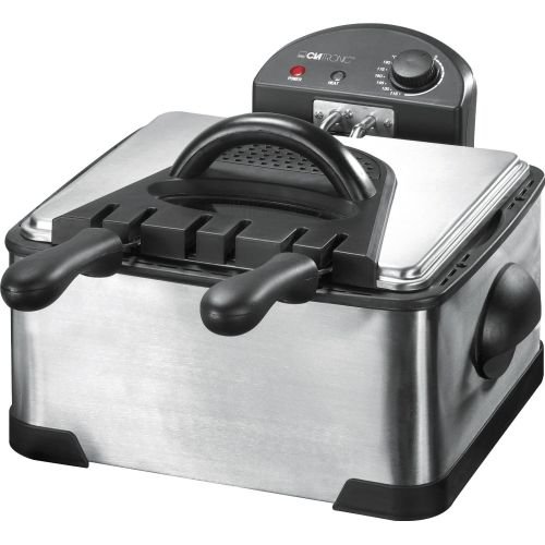 Clatronic FR 3195 4 L Double Black,Stainless steel 2000 W (FR 3195)