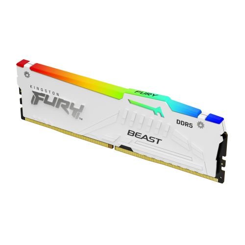 Kingston Technology FURY Beast 32GB 6000MT/s DDR5 CL30 DIMM White RGB XMP (KF560C30BWA-32)