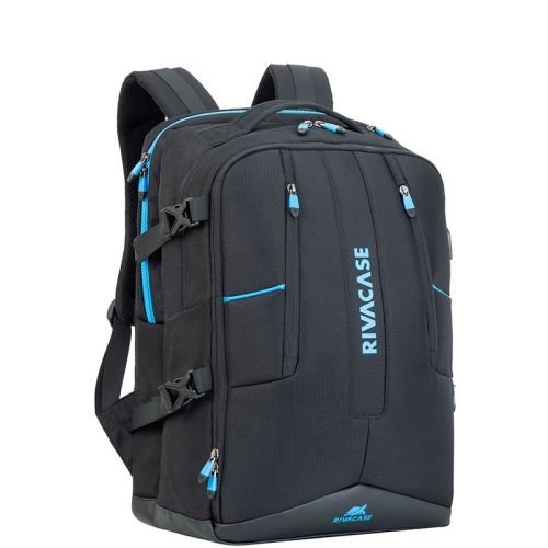 Rivacase 7860 notebook case 43.9 cm (17.3") Backpack case Black, Blue (RC7860_BK)