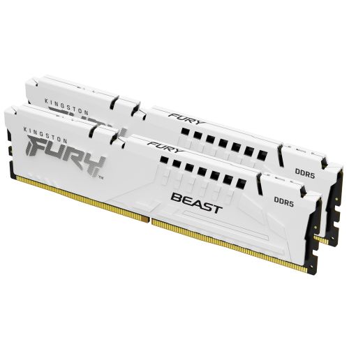 Kingston Technology FURY Beast 32GB 5200MT/s DDR5 CL40 DIMM (Kit of 2) White XMP (KF552C40BWK2-32)