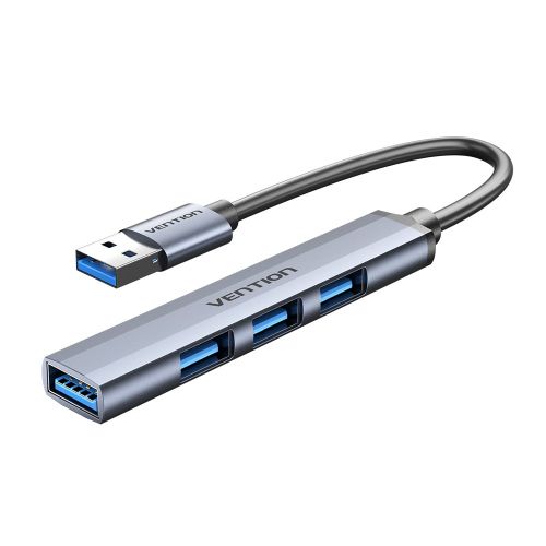 Vention USB 3.0 to USB 3.0/USB 2.0*3 Mini Hub 0.15M Gray Metal Type (CKOHB)