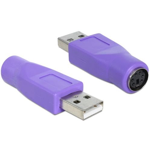 DeLOCK 65461 cable gender changer USB-A PS/2 Violet (65461)