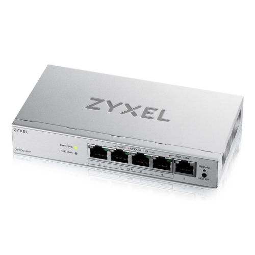 Zyxel GS1200-5HPV3 Managed L2 Gigabit Ethernet (10/100/1000) Power over Ethernet (PoE) Desktop Grey (GS1200-5HPV3-EU0101F)