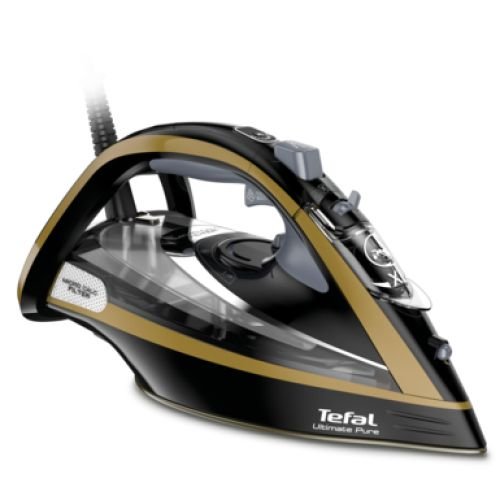 Tefal FV9865E0 iron Dry & Steam iron Durilium Autoclean soleplate 3000 W Black, Gold (FV9865)