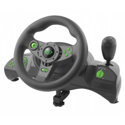 Esperanza EGW102 Gaming Controller Steering wheel PC,Playstation 3 Digital USB Black,Green (EGW102)