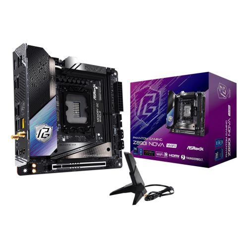 Asrock Phantom Gaming Z890I Nova WiFi Intel Z890 LGA 1851 (Socket V1) mini ITX (Z890I Nova WiFi)