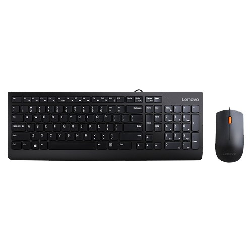Lenovo 300 keyboard Mouse included Universal USB QWERTY US English Black (GX30M39606)