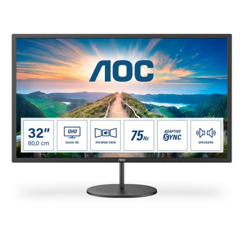 AOC V4 Q32V4 computer monitor 80 cm (31.5") 2560 x 1440 pixels 2K Ultra HD LED Black (Q32V4)