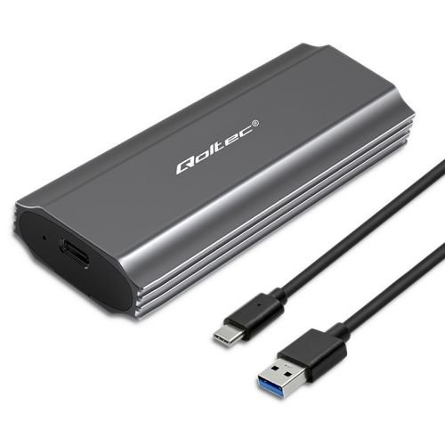 Qoltec 52271 Enclosure NV2271 for drive M.2 SSD | SATA | NVMe | USB-C | 2TB (52271)