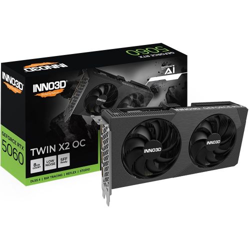 INNO3D RTX 5060 Twin X2 OC 8GB graphics card (N50602-08D7X-195071N)