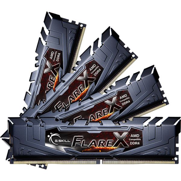 G.Skill DIMM 32 GB DDR4-3200 Quad-Kit F4-3200C16Q-32GFX, Flare X (F4-3200C16Q-32GFX) G.Skill DIMM 32 GB DDR4-3200 Quad-Kit F4-3200C16Q-32GFX, Flare X (F4-3200C16Q-32GFX)