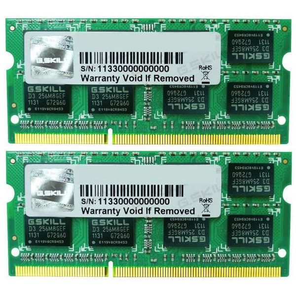 G.Skill SO-DIMM 4 GB DDR3-1600 Kit F3-12800CL9D-4GBSQ, SQ series, Lite Retail (F3-12800CL9D-4GBSQ) G.Skill SO-DIMM 4 GB DDR3-1600 Kit F3-12800CL9D-4GBSQ, SQ series, Lite Retail (F3-12800CL9D-4GBSQ)