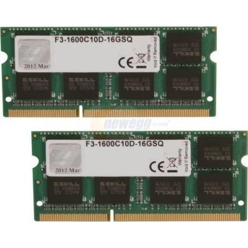 G.Skill SO-DIMM 8 GB DDR3L-1600 Kit F3-1600C9D-8GSL  (F3-1600C9D-8GSL)