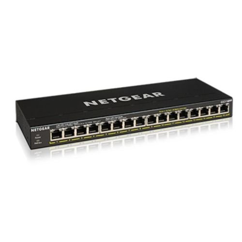 NETGEAR GS316PP Unmanaged Gigabit Ethernet (10/100/1000) Power over Ethernet (PoE) Black (GS316PP-100EUS)