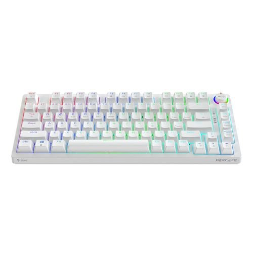 SAVIO PHENIX WHITE Wireless Mechanical Keyboard, Gateron Red Pro, ABS (PHENIX WHITE GAT RED)