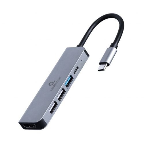 Gembird A-CM-COMBO5-03 USB Type-C 5-in-1 multi-port adapter (Hub + HDMI + PD) (A-CM-COMBO5-03)
