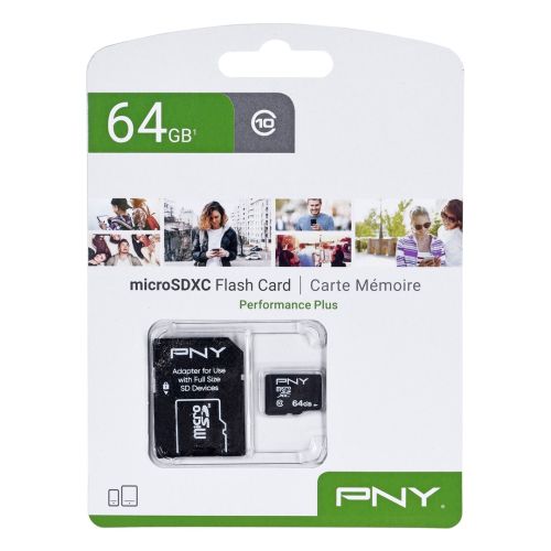 PNY Performance Plus 64 GB MicroSDXC Class 10 (P-SDU64G10PPL-GE)