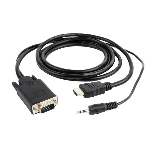 Gembird A-HDMI-VGA-03-6 video cable adapter 1.8 m VGA, 3.5 mm Black (A-HDMI-VGA-03-6)