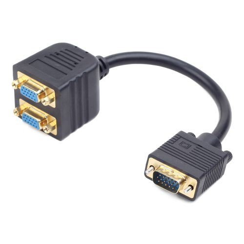 Gembird CC-VGAX2-20CM VGA cable 0.2 m VGA (D-Sub) 2 x VGA (D-Sub) Black (CC-VGAX2-20CM)