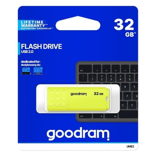 Goodram 32GB USB 2.0 USB flash drive USB Type-A Yellow (UME2-0320Y0R11)